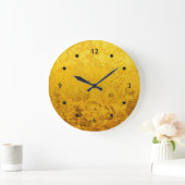 PURE GOLD pattern / gold leaf Große Wanduhr (Zuhause)