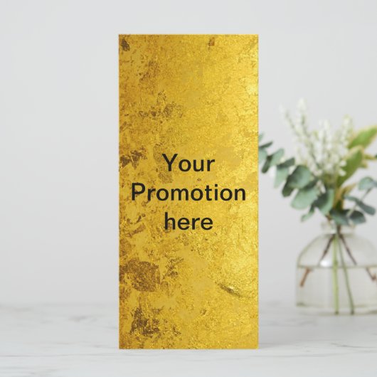 PURE GOLD pattern / gold leaf + your text (Stehend Vorderseite)