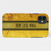 PURE GOLD pattern / gold leaf + your text Case-Mate iPhone Hülle (Rückseite (Horizontal))