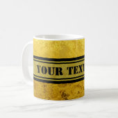 PURE GOLD pattern / gold leaf + your text Kaffeetasse (Vorderseite Links)