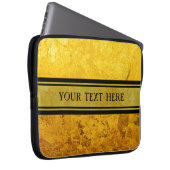 PURE GOLD pattern / gold leaf + your text Laptopschutzhülle (Vorne Rechts)