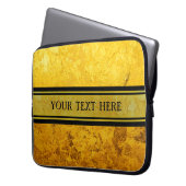 PURE GOLD pattern / gold leaf + your text Laptopschutzhülle (Vorderseite Links)