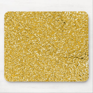 PURE GOLD Splatter Pattern + your text Mousepad