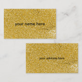 PURE GOLD Splatter Pattern + your text Visitenkarte (Vorne/Hinten)