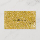 PURE GOLD Splatter Pattern + your text Visitenkarte (Rückseite)