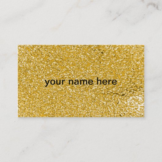PURE GOLD Splatter Pattern + your text Visitenkarte (Vorderseite)