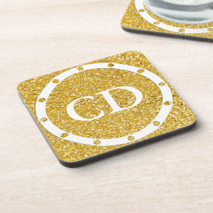 PURE GOLD Spritzer Pattern + Ihr Bild Getränkeuntersetzer