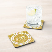 PURE GOLD Spritzer Pattern + Ihr Bild Getränkeuntersetzer (Rechte Seite)