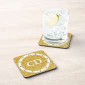PURE GOLD Spritzer Pattern + Ihr Bild Untersetzer (Rechte Seite)