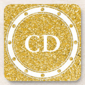 PURE GOLD Spritzer Pattern + Ihr Bild Untersetzer (Vorderseite)