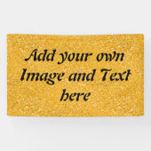 PURE GOLD Spritzer Pattern + Ihr Text / Foto Banner (Horizontal)