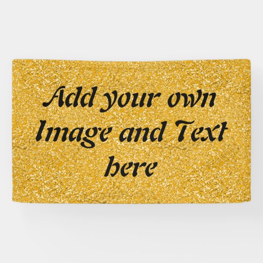 PURE GOLD Spritzer Pattern + Ihr Text / Foto Banner (Horizontal)