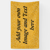 PURE GOLD Spritzer Pattern + Ihr Text / Foto Banner (Vertikal)