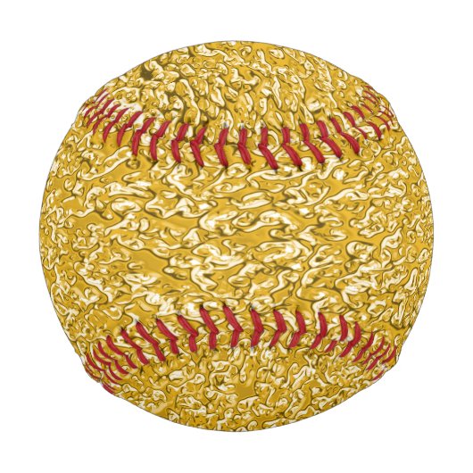 PURE GOLD Spritzer Pattern + Ihr Text / Foto Baseball (Vorderseite)