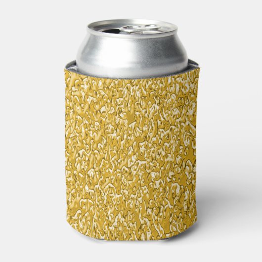 PURE GOLD Spritzer Pattern + Ihr Text / Foto Dosenkühler (Kanne Vorderseite)