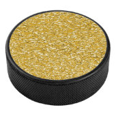PURE GOLD Spritzer Pattern + Ihr Text / Foto Eishockey Puck (3/4)