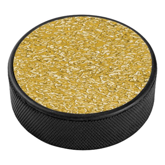 PURE GOLD Spritzer Pattern + Ihr Text / Foto Eishockey Puck (3/4)