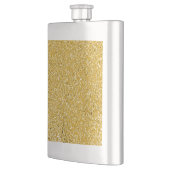 PURE GOLD Spritzer Pattern + Ihr Text / Foto Flachmann (Links)