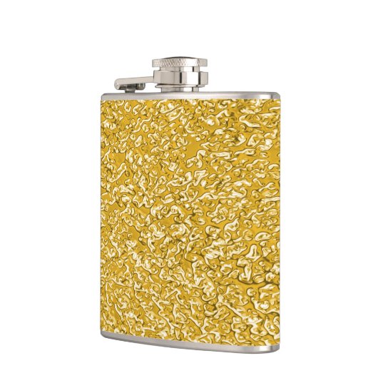 PURE GOLD Spritzer Pattern + Ihr Text / Foto Flachmann (Links)