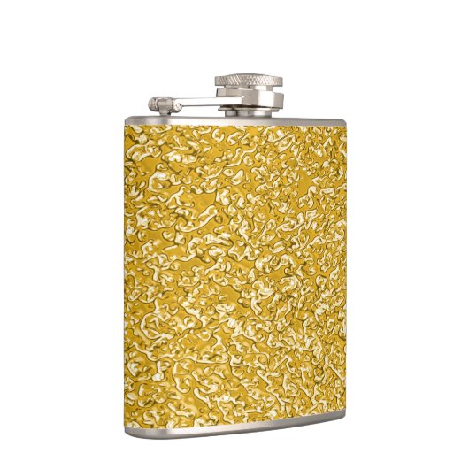 PURE GOLD Spritzer Pattern + Ihr Text / Foto Flachmann (Rechts)