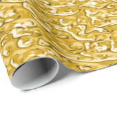 PURE GOLD Spritzer Pattern + Ihr Text / Foto Geschenkpapier (Rolleneckpunkt)