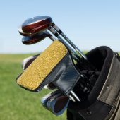 PURE GOLD Spritzer Pattern + Ihr Text / Foto Golf Headcover (In Situ)