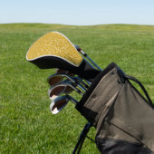 PURE GOLD Spritzer Pattern + Ihr Text / Foto Golf Headcover (In SItu)