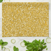 PURE GOLD Spritzer Pattern + Ihr Text / Foto Handtuch (Gefaltet)
