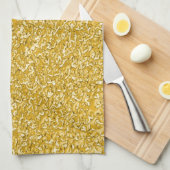 PURE GOLD Spritzer Pattern + Ihr Text / Foto Handtuch (Viertel Falte)