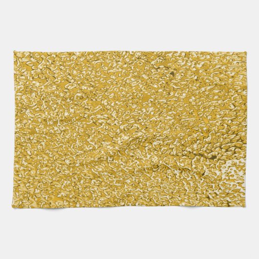 PURE GOLD Spritzer Pattern + Ihr Text / Foto Handtuch (Horizontal)