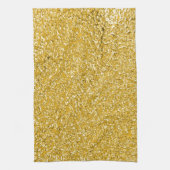PURE GOLD Spritzer Pattern + Ihr Text / Foto Handtuch (Vertikal)