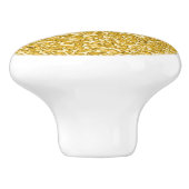 PURE GOLD Spritzer Pattern + Ihr Text / Foto Keramikknauf (Seitenansicht)