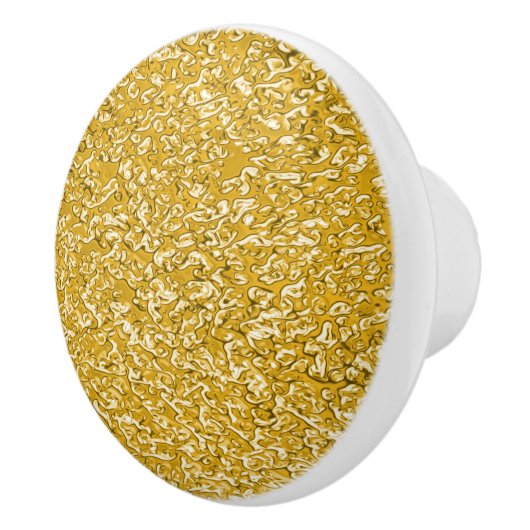PURE GOLD Spritzer Pattern + Ihr Text / Foto Keramikknauf (Rechts)