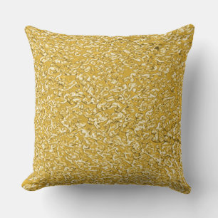 PURE GOLD Spritzer Pattern + Ihr Text / Foto Kissen Für Draußen