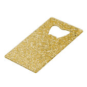 PURE GOLD Spritzer Pattern + Ihr Text / Foto Kreditkartenflaschenöffner (Rückseite Schrägansicht)