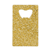 PURE GOLD Spritzer Pattern + Ihr Text / Foto Kreditkartenflaschenöffner (Rückseite)