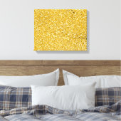 PURE GOLD Spritzer Pattern + Ihr Text / Foto Leinwanddruck (Insitu (Schlafzimmer))