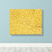 PURE GOLD Spritzer Pattern + Ihr Text / Foto Leinwanddruck (Insitu (Holzboden))