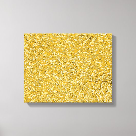 PURE GOLD Spritzer Pattern + Ihr Text / Foto Leinwanddruck (Vorderseite)