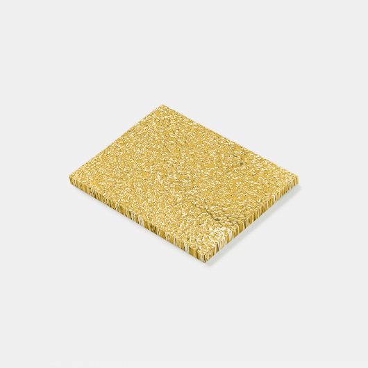 PURE GOLD Spritzer Pattern + Ihr Text / Foto Post-it Klebezettel (angewinkelt)