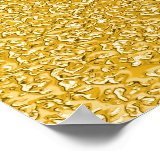PURE GOLD Spritzer Pattern + Ihr Text / Foto Poster (Ecke)