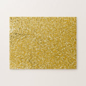 PURE GOLD Spritzer Pattern + Ihr Text / Foto Puzzle (Horizontal)