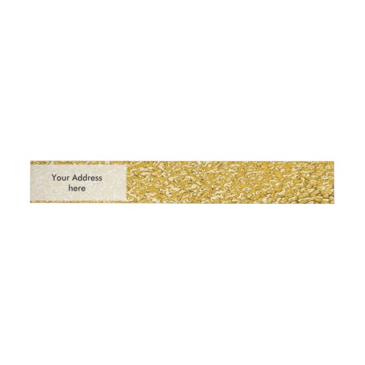 PURE GOLD Spritzer Pattern + Ihr Text / Foto Rundum-Adressaufkleber (Person)