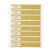 PURE GOLD Spritzer Pattern + Ihr Text / Foto Rundum-Adressaufkleber (Bogen)