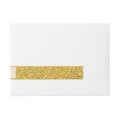 PURE GOLD Spritzer Pattern + Ihr Text / Foto Rundum-Adressaufkleber (Vorderseite)