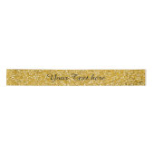 PURE GOLD Spritzer Pattern + Ihr Text / Foto Satinband (Vorderseite)