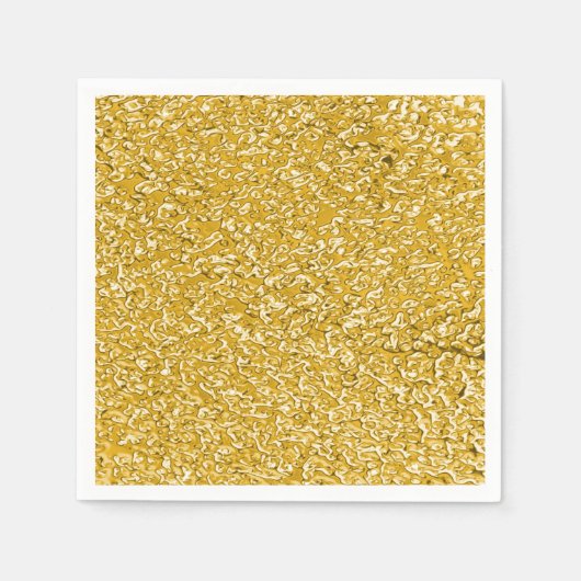 PURE GOLD Spritzer Pattern + Ihr Text / Foto Serviette (Vorderseite)