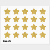 PURE GOLD Spritzer Pattern + Ihr Text / Foto Stern-Aufkleber (Blatt)