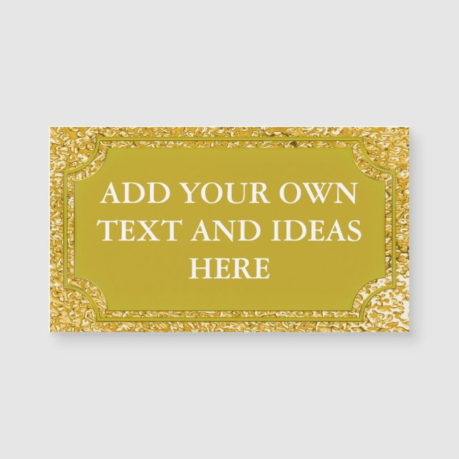PURE GOLD Spritzer Pattern + Ihre Texte / Ideen Magnetkarte (Vorderseite)