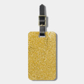 PURE GOLD Spritzer Pattern + Text Gepäckanhänger (Vorderseite vertikal)